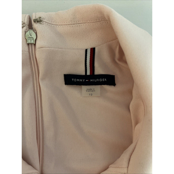 Tommy Hilfiger Size 12 Soft Pink Sleeveless Faux Button Down Collared Dress - Picture 7 of 9